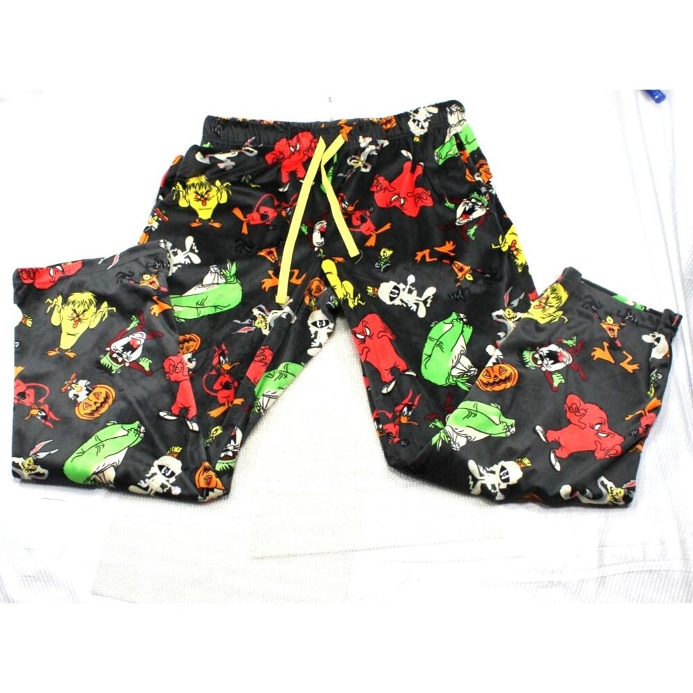 Looney Tunes Taz Daffy Bugs Mens Halloween Themed Lounge Pants L